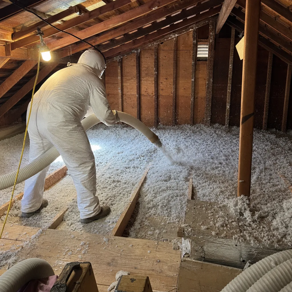 Attic Insulation in Acton